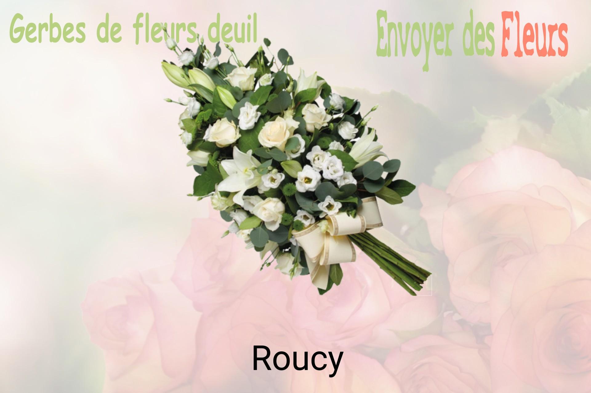 Gerbe de fleurs de deuil livrée à Roucy